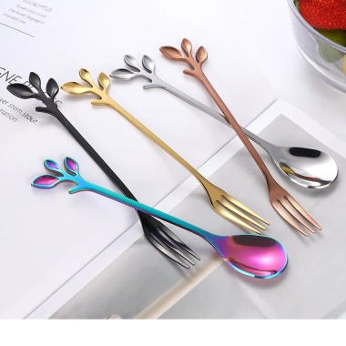 Muỗng và Nĩa Ăn Trái Thép Không Gỉ Thiết Kế Độc Đáo - Chỉ 12.705 VND