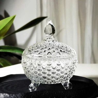 Mứt 3 Chân Size To - Hũ Thủy Tinh 12cm Nguyên Nhân, Thố 3 Chân Hot Trend 2.025 Giá 33.000đ 2
