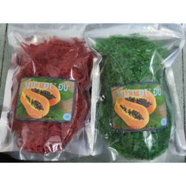 Mứt Đu Đủ Sợi 3 Màu Vàng Xanh Đỏ 500g-1Kg - Giảm Giá Đặc Biệt 27.000đ