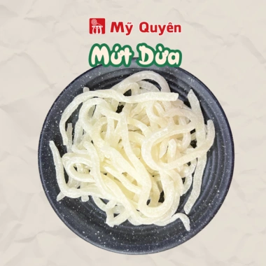Mứt Dừa Non ít đường, mềm dẻo thơm ngon, không chất bảo quản, dạng sợi màu tự nhiên - 78.000đ