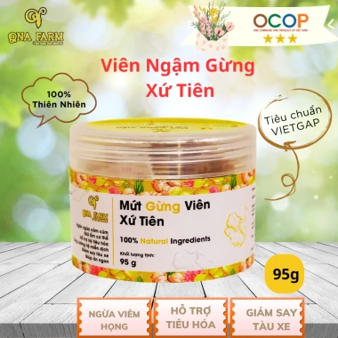 Mứt Gừng Viên 300g QNA Farm Ngừa Viêm Họng Say Tàu Xe OCOP 3 Sao 38.999₫ 2