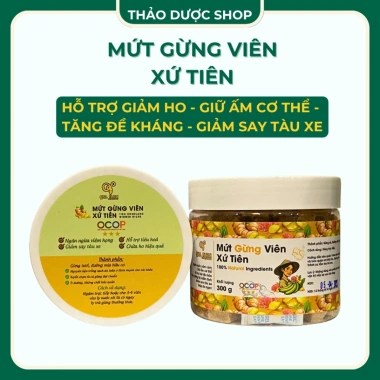 Mứt Gừng Viên Xứ Tiên – Kẹo Ngậm Gừng Giảm Ho, Tăng Đề Kháng, Chống Say Xe – Chỉ 39.000đ