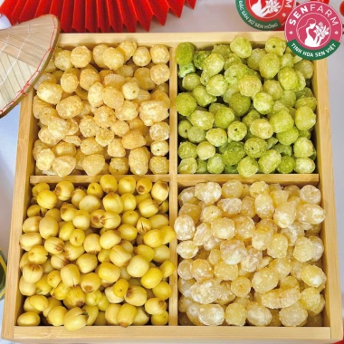 Mứt Hạt Sen ít Đường 3 vị Truyền thống, Matcha, Gừng - Quà Tết Bánh Tết 132k 2