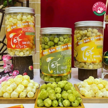 Mứt Hạt Sen ít Đường 3 vị Truyền thống, Matcha, Gừng - Quà Tết Bánh Tết 132k 3