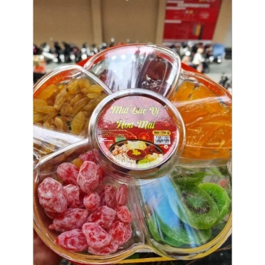 Mứt lục vị trái cây sấy dẻo 250gr - Set 6 loại kiwi, xoài, táo, nho, hồng đào, chà là, giảm giá 58k 4