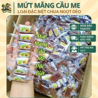 Mứt Mãng Cầu Quấn, Me, Cay - Đặc Biệt Chua Ngọt Dẻo, Giá 91.000₫ (Giảm từ 111.930₫)