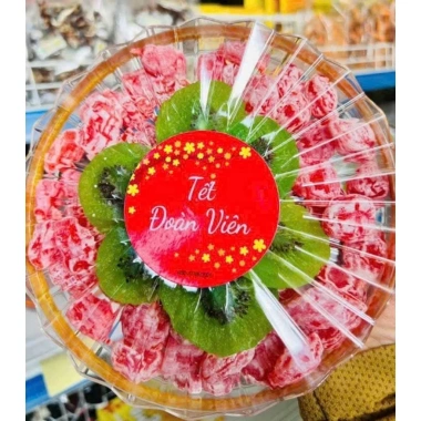 Mứt ô mai mix 3 vị - Hộp tròn 500g, giảm giá 99.000₫, thơm ngon, an toàn