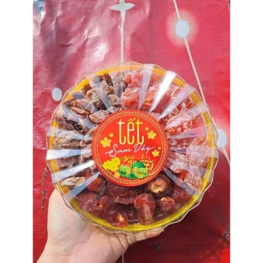 Mứt ô mai mix 3 vị - Hộp tròn 500g, giảm giá 99.000₫, thơm ngon, an toàn