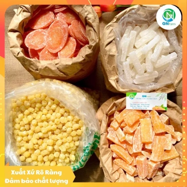 Mứt Tết Nhiều Vị 5 Loại: Khoai Lang, Cà Rốt, Bí Đũa, Củ Năng - Dẻo Thơm, Túi 500g/1Kg - 125k