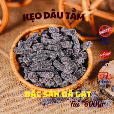 Mứt trái cây 1Kg - Dâu Tằm & Dâu Tây chua ngọt tự nhiên, kẹo mix, giảm giá 20% chỉ 36.000₫
