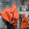 Muvako Áo mưa poncho khẩn cấp phản quang giữ nhiệt, chống gió, đa năng sinh tồn du lịch - Giá ưu đãi 51.732đ