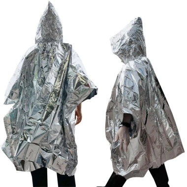 Muvako Áo mưa poncho khẩn cấp phản quang giữ nhiệt, chống gió, đa năng sinh tồn du lịch - Giá ưu đãi 51.732đ 7