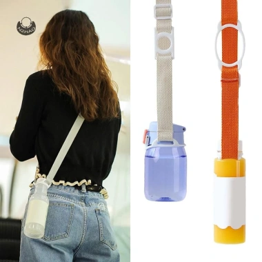 N2hao 2 trong 1 Đa năng: Dây đeo chai nước, giá đỡ tumbler, đeo vai QZZ 9