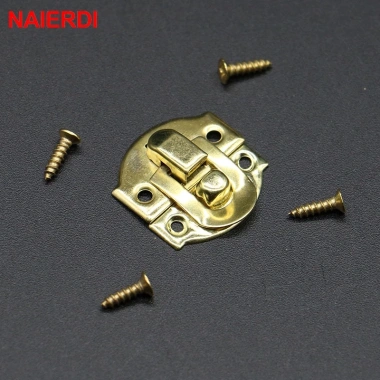 Naierdi 5 chiếc cổ kim loại vintage Khóa vali gỗ, hộp trang sức, chốt nội thất, ổ khóa