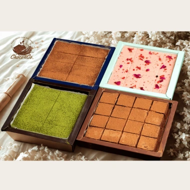 Nama Chocolate Mix 3 Vị Socola Tươi Nguyên Chất Matcha-Cafe-Đen Giá 219k