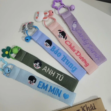 Name Tag Cotton Nhiều Màu Treo Cặp Balo Vali - Thẻ Chống Thất Lạc Thêu Tên Bé, Giá Ưu Đãi 65.000₫ (Giá Gốc 83.850₫)