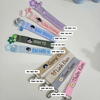 Name Tag Cotton Nhiều Màu Treo Cặp Balo Vali - Thẻ Chống Thất Lạc Thêu Tên Bé, Giá Ưu Đãi 65.000₫ (Giá Gốc 83.850₫)
