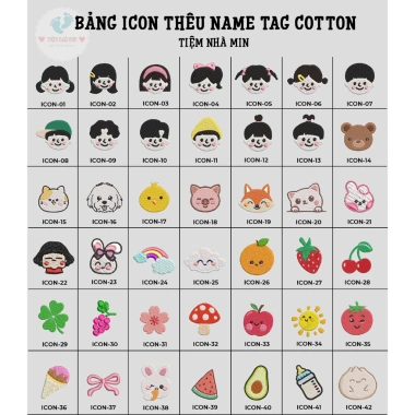 Name Tag Cotton Nhiều Màu Treo Cặp Balo Vali - Thẻ Chống Thất Lạc Thêu Tên Bé, Giá Ưu Đãi 65.000₫ (Giá Gốc 83.850₫)