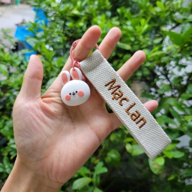 Name Tag Thêu Tên Đôi - Quà Tặng Cặp Đôi, Thẻ Tên Đôi Treo Balo Vali NTG-02.4 Giá Ưu Đãi 45k