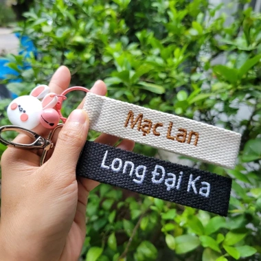 Name Tag Thêu Tên Đôi - Quà Tặng Cặp Đôi, Thẻ Tên Đôi Treo Balo Vali NTG-02.4 Giá Ưu Đãi 45k