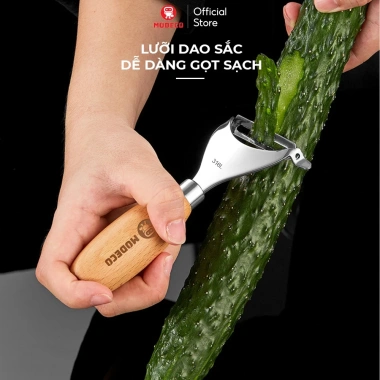 Nạo Rau Quả Modeco Thép Không Gỉ 316L - Đa Năng, Cán Gỗ Sồi, Lưỡi Dao Sắc Bén, Giá 97.000₫ 3 Nạo Rau Quả Modeco Thép Không Gỉ 316L - Đa Năng, Cán Gỗ Sồi, Lưỡi Dao Sắc Bén, Giá 97.000₫ 3