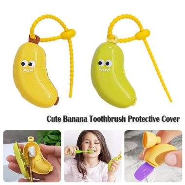 Nắp bàn chải LINGELLF quả chuối - Vỏ bảo vệ nhựa chống bụi, du lịch cắm trại, 45.210₫