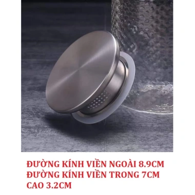 Nắp bình nước inox 304 2 đầu lọc với gioăng silicone chống tràn - Giá 12.000₫ 9