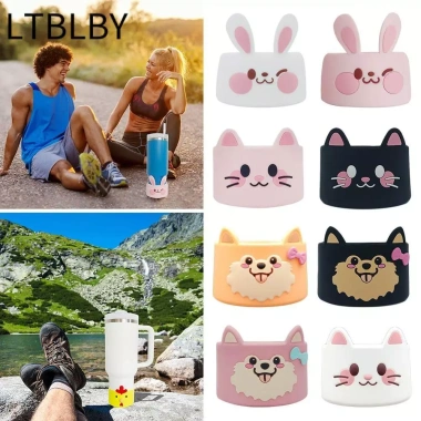 Nắp chai 40oz silicone dễ thương, tấm lót cách nhiệt chống trượt du lịch