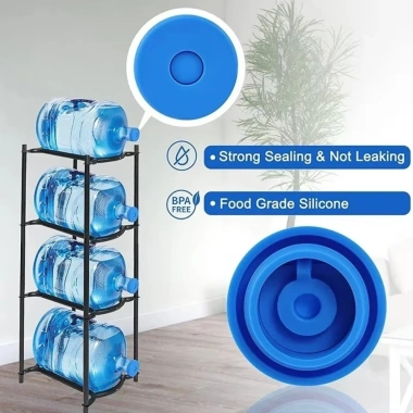 Nắp chai nước SWEETOME silicon 3-5 Gallon Nút chặn chống bắn, phụ kiện thay thế
