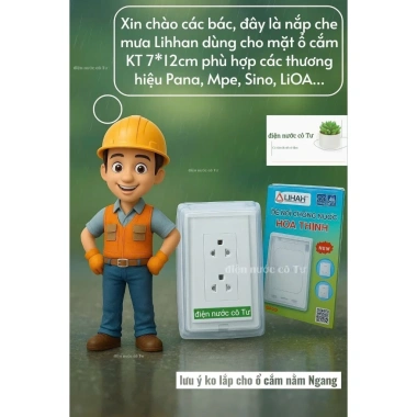 Nắp che mưa cao cấp SINO - Đế chống nước cho ổ điện, ổ cắm, công tắc - 40.463 VND 9