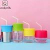 Nắp Cốc Rơm COOLCELLS Silicon Đàn Hồi Chống Tràn, Màu Sắc, Lỗ Hút, Không BPA