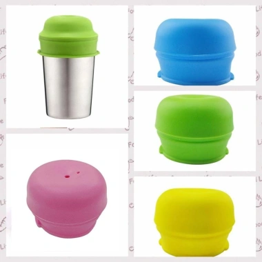Nắp Cốc Rơm COOLCELLS Silicon Đàn Hồi Chống Tràn, Màu Sắc, Lỗ Hút, Không BPA 7