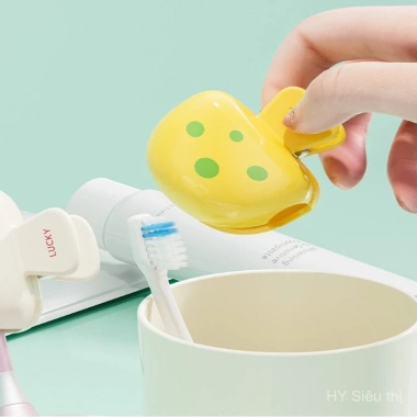 Nắp đầu bàn chải nấm hoạt hình - silicone thực phẩm, có lỗ thông gió, chống bụi, du lịch, dùng tại nhà