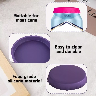 Nắp Đậy Lon Nước Ngọt Silicone 10 Màu Chống Rò Rỉ - Tiện Dụng Du Lịch & Cắm Trại 5