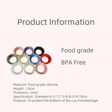 Nắp đế silicon cấp thực phẩm không BPA - Bảo vệ chống trượt, trầy xước Tumblers 6.5-10cm 6