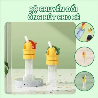 Nắp Hút Silicone Cho Bé - Chuyển Chai Nước Thành Bình Hút An Toàn, Giá 49.000₫