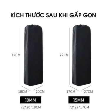Nệm ngủ văn phòng gấp gọn 70x19cm - Thảm ngủ trưa du lịch, chăm sóc người ốm - Suhadecor 199k 3