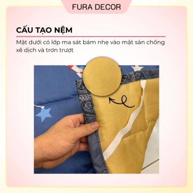Nệm ngủ văn phòng gấp gọn FURA DECOR êm ái thoáng khí dễ vệ sinh giá 67.900₫ 4