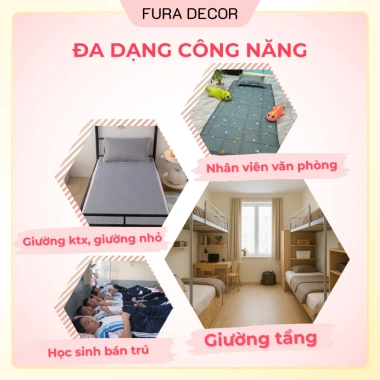Nệm ngủ văn phòng gấp gọn FURA DECOR êm ái thoáng khí dễ vệ sinh giá 67.900₫ 6