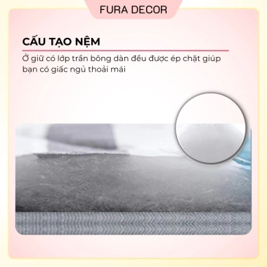 Nệm ngủ văn phòng gấp gọn FURA DECOR êm ái thoáng khí dễ vệ sinh giá 67.900₫ 8