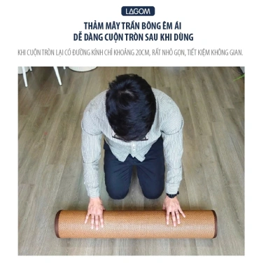 Nệm ngủ văn phòng sợi mây trần bông êm, gấp gọn cho giấc trưa - Lagom chỉ 195k 4