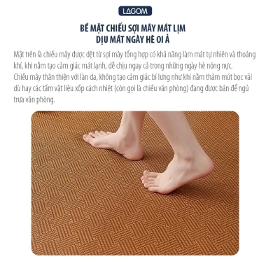 Nệm ngủ văn phòng sợi mây trần bông êm, gấp gọn cho giấc trưa - Lagom chỉ 195k 6