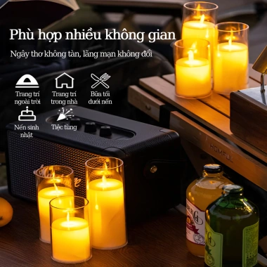 Nến điện tử 5.5cm vỏ nhựa PIN siêu khỏe - Đèn cầy sinh nhật trang trí giá 21.900₫ 7