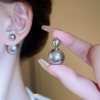 Ngôi Sao Kim Bạc - Bông Tai Ngọc Trai Nhẹ Sang Trọng, Cao Cấp, Nhỏ, Bán Buôn Nữ 28K 5