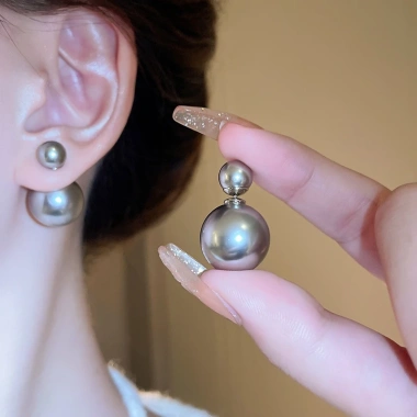 Ngôi Sao Kim Bạc - Bông Tai Ngọc Trai Nhẹ Sang Trọng, Cao Cấp, Nhỏ, Bán Buôn Nữ 28K 5