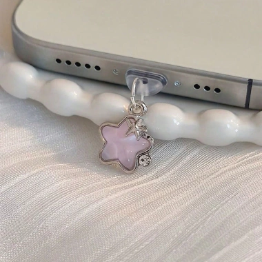 Ngôi sao kim cương dễ thương cắm điện thoại, treo mặt dây chuyền iPhone Type‑C, giảm giá 37.180₫