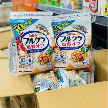 Ngũ Cốc Calbee Dinh Dưỡng Số 1 Nhật Bản Gói Trắng 600g/Đỏ 750g - Ăn Sáng, Kiêng, Giảm Cân Giá 179.995 VNĐ