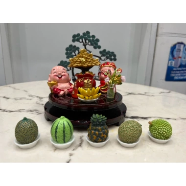 Ngũ quả mini mô hình trái cây trang trí bàn thờ, bàn làm việc - Giá 15.000₫