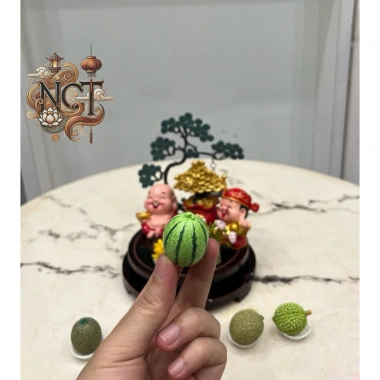 Ngũ quả mini mô hình trái cây trang trí bàn thờ, bàn làm việc - Giá 15.000₫