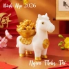 Ngựa Chiêu Tài Phong Thủy Bính Ngọ 2.026 - Ngựa Thần Tài 8.5cm Linh Vật Để Bàn Giá Ưu Đãi 45.000 VND